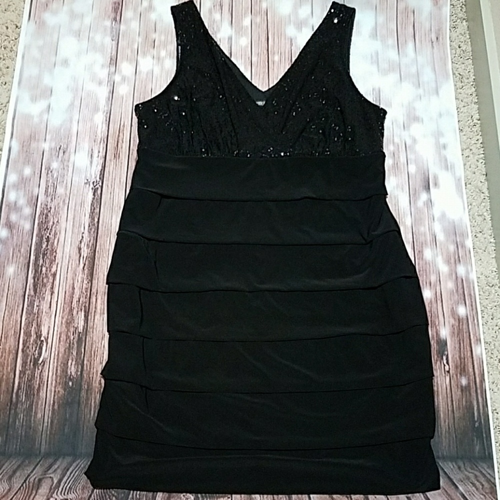 Bisou Bisou black sequin dress